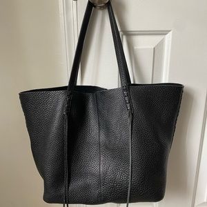 Rebecca Minkoff black leather tote bag